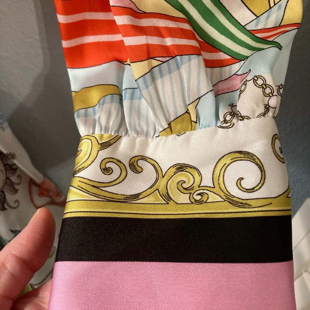 EUC Zara Gorgeous Print Tie Waist Dress - Picture 5 of 7